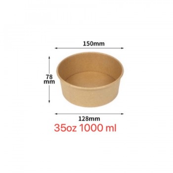 bowl kraft 1000 cc con tapa pp x1unidad