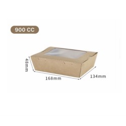 Caja con ventana 900cc 1 unids