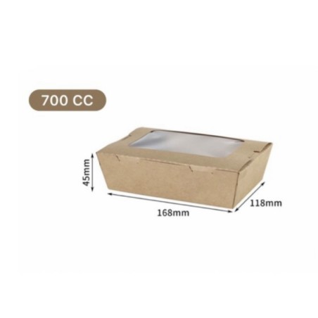 Caja con ventana 700cc x 1 unids