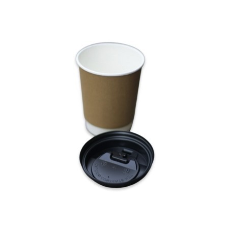 vaso doble 8oz con tapa 100 unids.