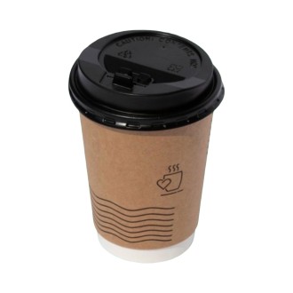 Vaso doble 12oz con tapa 100 unids