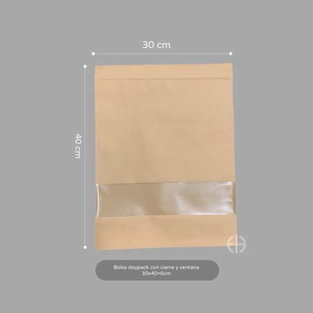 bolsa doypack 30x40+6cm 100 unids.