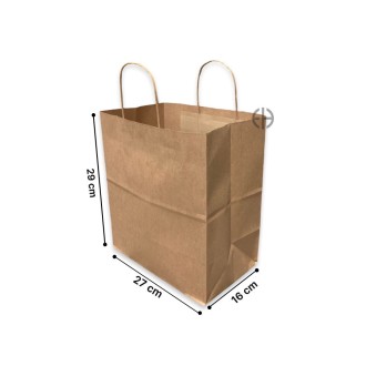 bolsa con manilla 27x16x29cm 50 unids.
