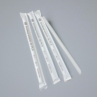 Bombilla pla biodegradable 12x230mm 200 unids